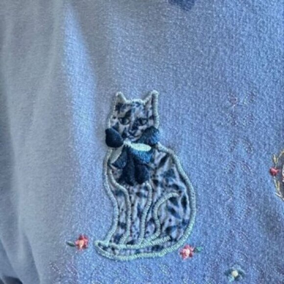 Blue Kids Shirt with Embroidered Designs - Picture 7 of 7